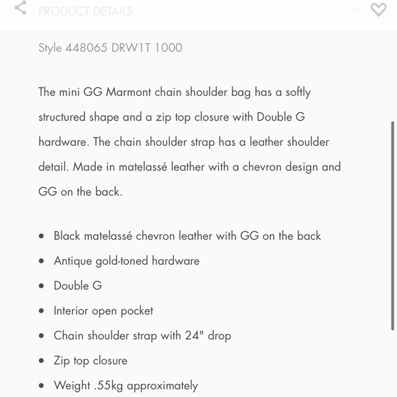 Made in Italy Gucci GG Marmont - Picture 4 of 9